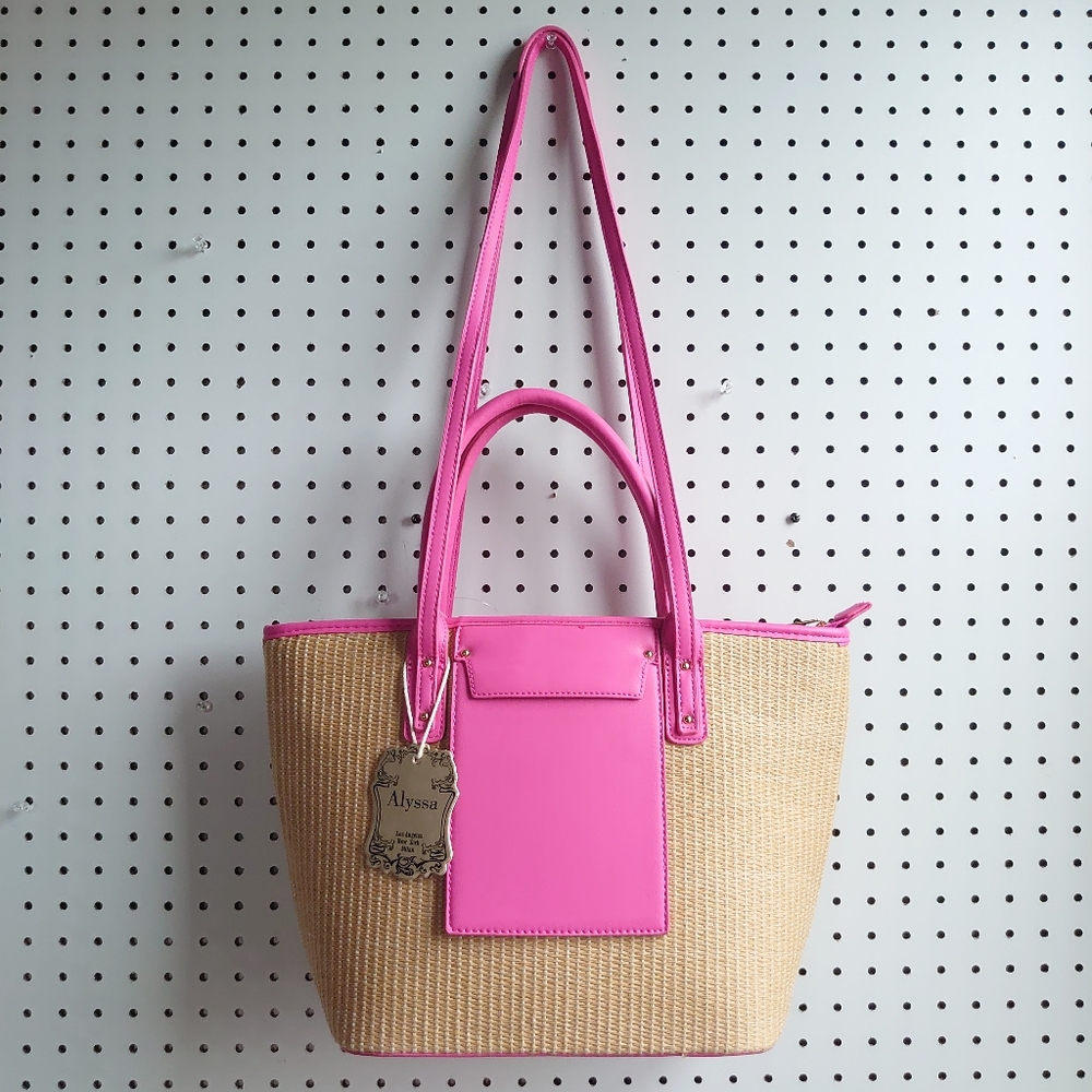 Alyssa Le Petit Basket Soli Dark Pink Tote